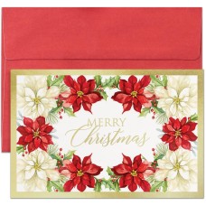 Masterpiece Studios Holiday Collection Petite Cards 16 Cards/Envelopes, Floral Tradition, 4″ x 6″ (955900)