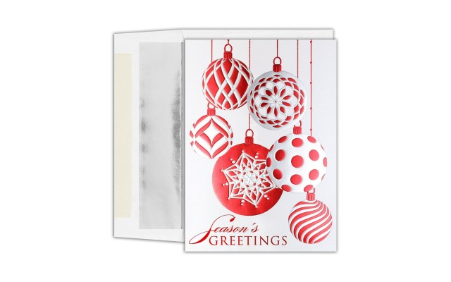  Ornaments Holiday Set of 16 Boxed Cards, Multicolor