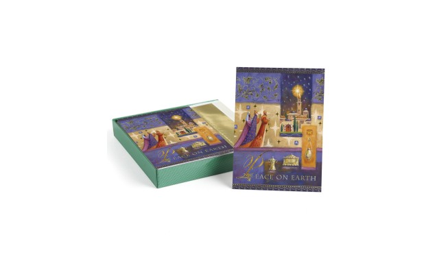  Peace on Earth Collage Holiday Set of 16 Boxed Cards, Multi