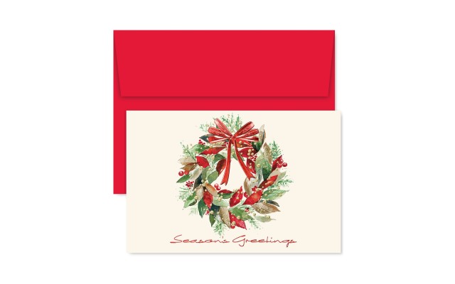  Wreath Holiday Card