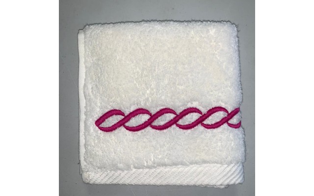 Matouk Milagro Classic Chain Basic WashCloth, Magenta, 12x12