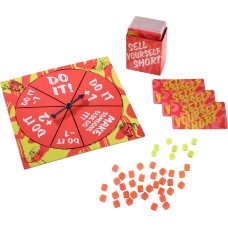 Mattel Games Sell Yourself Short, Hilarious Party Game for Adults and Teens, with Spinner, 112 Cards and 41 Tokens, Makes a Great Gift for 14 Year Olds and Up
