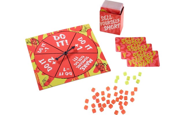  Sell Yourself Short, Hilarious Party Game for Adults and Teens, with Spinner, 112 Cards and 41 Tokens, Makes a Great Gift for 14 Year Olds and Up