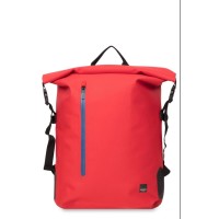 Men’s Knomo London Thames Cromwell Roll Top Backpack, Red, One Size