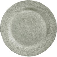 Merritt International Stamped Crackle Round Dinner Plate, Grey, 11.5”