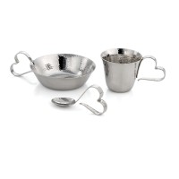 Michael Aram Heart Baby Gift Set, Silver