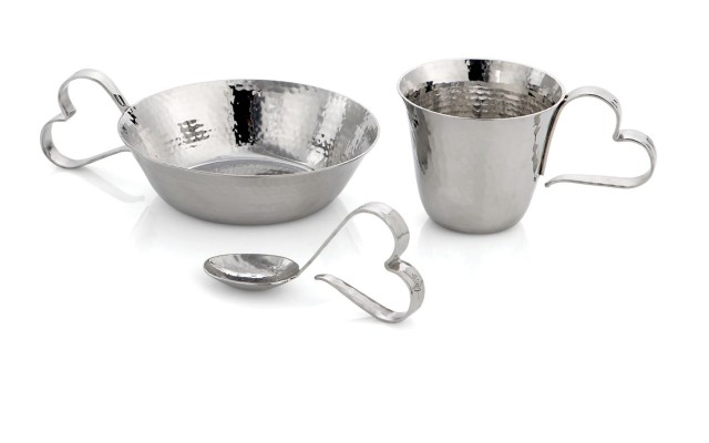  Heart Baby Gift Set, Silver