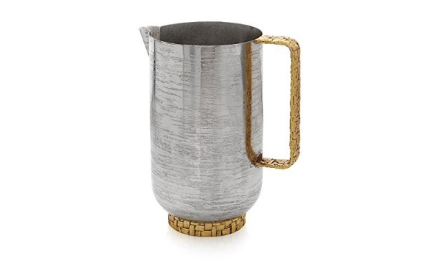  Stainless Steel & Gold-Tone Palm Pitcher