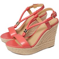 Michael Kors Annie Wedge Optic Sandal, Dahlia, 10 M