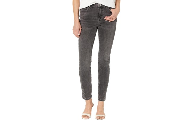  Denim Selma Skinny Jeans in Charcoal Wash Grey Wash 10
