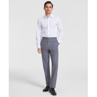 Michael Kors Men’s Classic Fit Fall Patterned Pants – Light Grey, 34×32