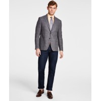 Michael Kors Men’s Classic Fit Wool Blend Sport Coats, Gray/Tan, 38S