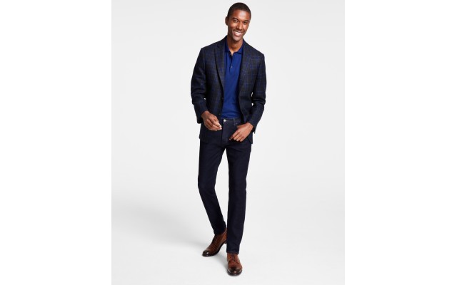  Men’s Classic Fit Wool Blend Sport Coats, Navy, 50L