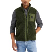 Michael Kors Men’s Full-Zip Vest, Green, X-Large