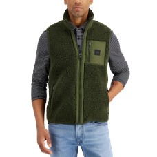 Michael Kors Men’s Full-Zip Vest, Green, X-Large