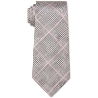 Michael Kors Men’s Glenurquhart Check Silk Slim Tie, Pink/Grey