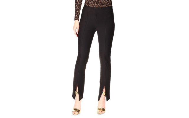  Plus Size High Rise Split-Hem Leggings – Black, 1X