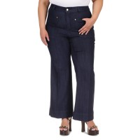 Michael Kors Plus Size High-Rise Flare-Leg Jeans, Indigo Rinse, 22W