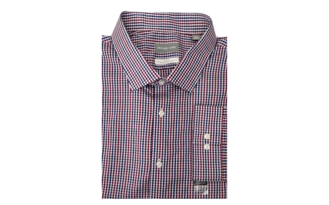  Slim Fit Travel Stretch Cotton-Nylon Dress Shirt, Wine, 5XL