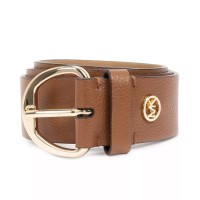Michael Kors Women’s 38 Mm Pebble Leather Belt – Luggage, Small