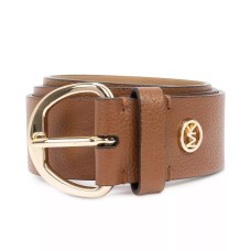 Michael Kors Women’s 38 Mm Pebble Leather Belt – Luggage, Small