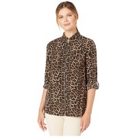 Michael Kors Women’s Leopard-Print Top – Leopard, X-Large
