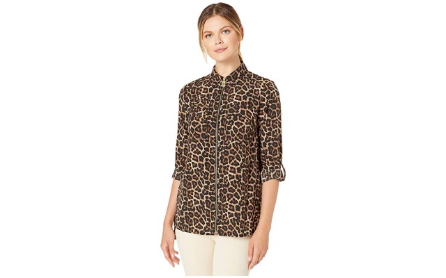  Women’s Leopard-Print Top – Leopard, X-Large