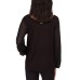  Women’s Open Neck Long Sleeve Top, Black, Large