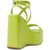  Women’s Paola Platform Dress Sandals Women’s Shoes, Bright Limeade, 10M