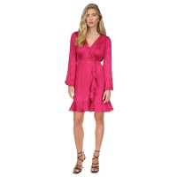 Michael Kors Womens Petites Snake Print Jacquard Mini Dress, Pink, Medium