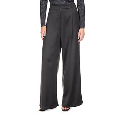 Michael Kors Women’s Satin Wide-Leg Pants – Black, 10