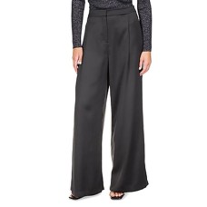 Michael Kors Women’s Satin Wide-Leg Pants – Black, 16