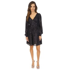 Michael Kors Women’s Sequined Stripe Dress – Black, XX-Small