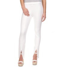Michael Kors Women’s Slit-Hem Leggings, Regular & Petite – White, Large