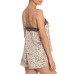 Midnight Bakery Printed Charmeuse Cami & Tap Shorts Sleep Set, Brown, Small