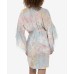 Midnight Bakery Romantic Floral Print Robe, Cream, X-Small