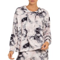 Midnight Bakery Women’s Diego Tie Dye Hoodie, Orange, Large
