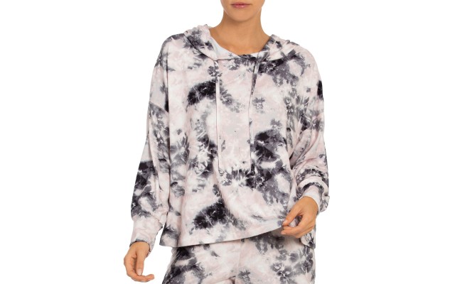 Midnight Bakery Women’s Diego Tie Dye Hoodie, Orange, X-Small