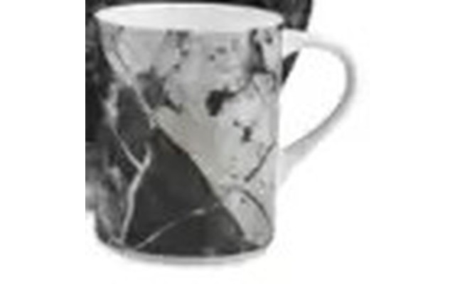 Mikasa Aiden Platinum 11.75oz Mug, Black Marble