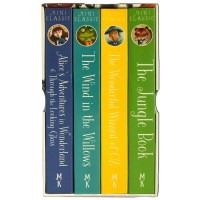 Miles Kelly Children’s Mini Classics 4 Book Deluxe Edition Box Set – Wizard Of OZ, Wind In The Willows, Jungle Book, Alice Adventures