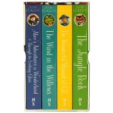 Miles Kelly Children’s Mini Classics 4 Book Deluxe Edition Box Set – Wizard Of OZ, Wind In The Willows, Jungle Book, Alice Adventures