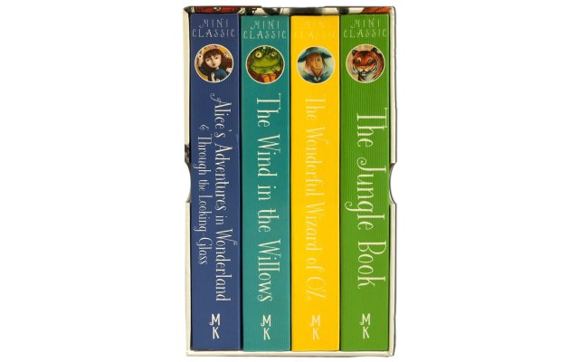  Children’s Mini Classics 4 Book Deluxe Edition Box Set – Wizard Of OZ, Wind In The Willows, Jungle Book, Alice Adventures