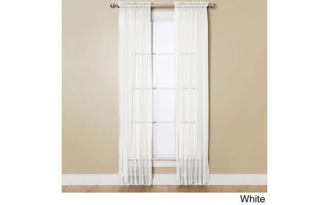 Sheer Angelica Voile 59″ x 84″ Curtain Panel, White