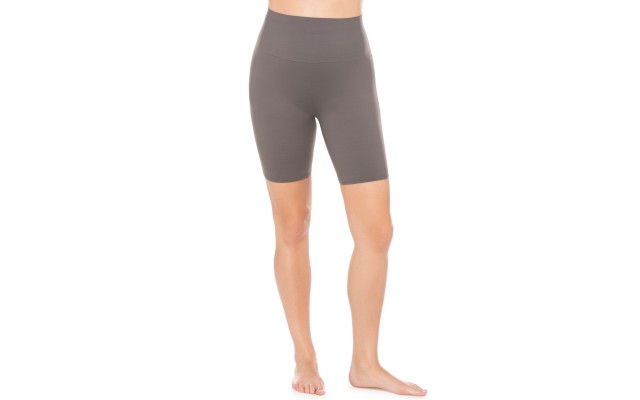  Athleisure Tummy-Control Bike Shorts, Gray, Medium