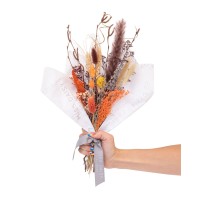 Miss Daisy Small Dried Floral Bouquet (Orange)