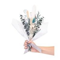 Miss Daisy Small Dried Floral Bouquet,White, 12″ x 6″