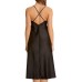 Monique Lhuillier x  Jolie Lace Trim Gown, Black, Small