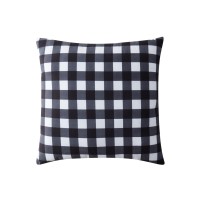 Morgan Home Birch Trails Plaid Reversible Decorative Pillow, 24″ x 24″, White Check