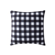 Morgan Home Birch Trails Plaid Reversible Decorative Pillow, 24″ x 24″, White Check