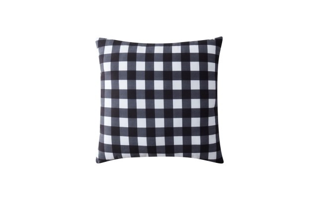  Birch Trails Plaid Reversible Decorative Pillow, 24″ x 24″, White Check